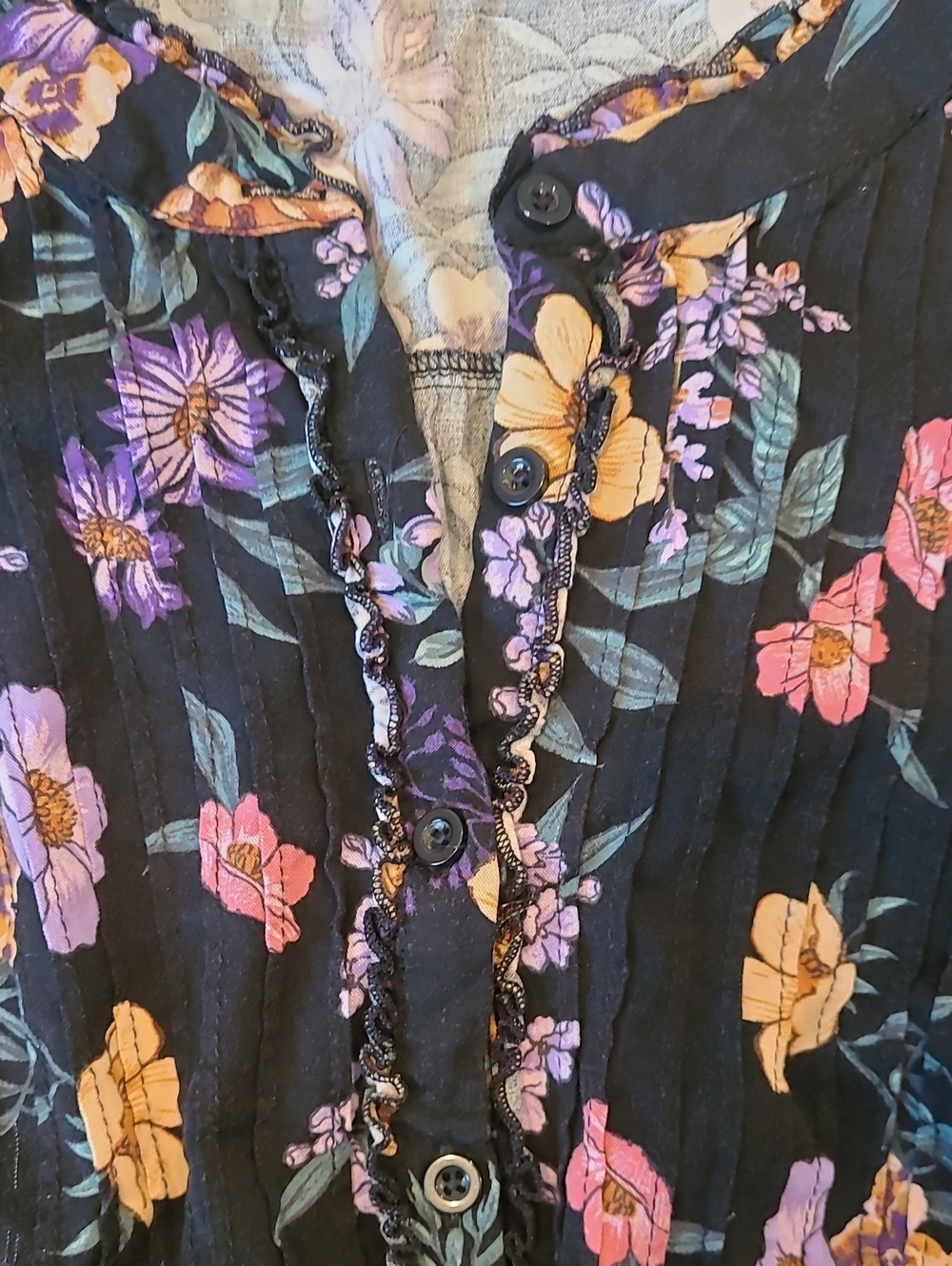 Torrid Black Floral Tie Maxi Dress Size 1 (1X) - Picture 12 of 14